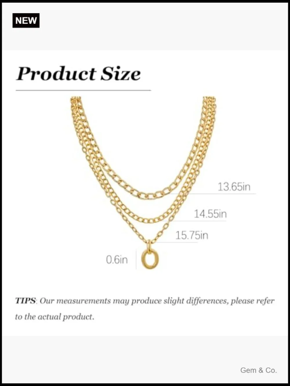 Chunky Chain Layered Necklaces Set Heart Pendant Trendy Statement Jewelry